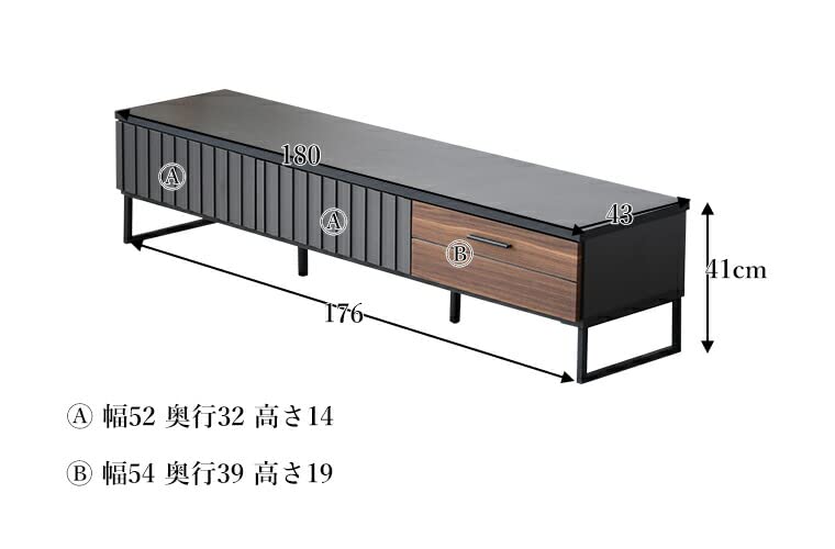 Amazon｜TV台 テレビ台 180cm ローボード おしゃれ 収納 モダン 男前