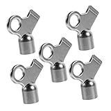 VILLCASE 5 piezas Llave para Radiador de Aluminio Herramienta Ligera y Portátil para Purgar Válvulas Cuadradas Compatible con Radiadores Antiguos y Válvulas de Aire