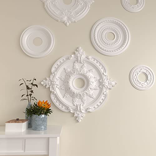 Image of Ekena Millwork CM28BE 28 3 /8 inchOD x 3 3 /4 inchID x 1 5 /8 inchP Benson Classic Ceiling Medallion