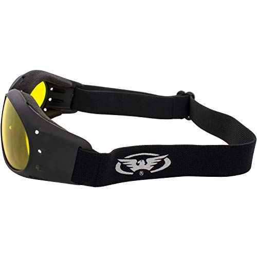 Image of Global Vision Eliminator Dirt Bike Padded Motorcycle Riding Goggles for Men and Women (Black Frame /Smoke Lens)