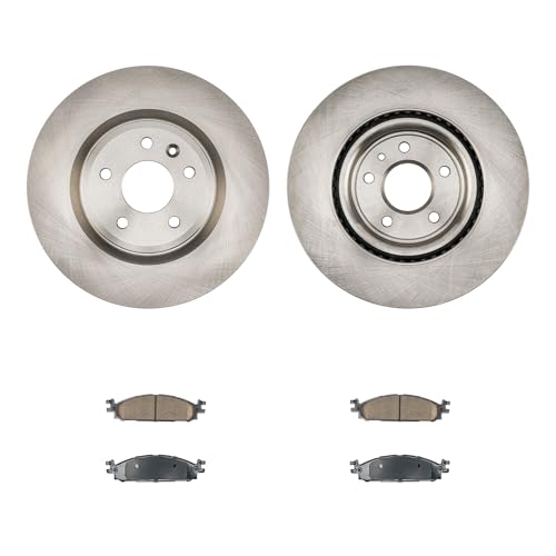 Image of KAX Front Brake Kit, OE Brake Rotors and Ceramic Brake Pads | Fits Ford Explorer 2011-2019, Ford Taurus 2010-2019, Ford Flex 2009-2019, Lincoln MKS 2009-2012, Lincoln MKT 2010-2019