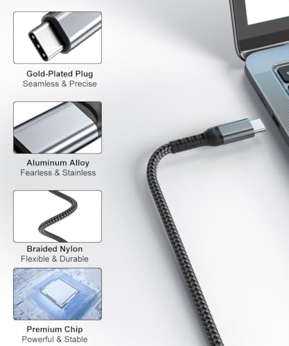 Cable USB C a HDMI de 15 pies 4K compatible con Thunderbolt 4 para Surface 2