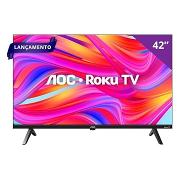 Smart LCD LED TV 42" AOC 42S5045/78G Full HD| Wi-Fi, com 1 USB, 3 HDMI, 60Hz