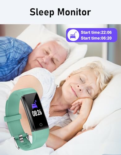 GRV Pulsera de Actividad Sin Bluetooth, Pulsera Actividad Inteligente No App con Impermeable IP68 Monitor de Sueño Podómetro Calorías Distancia para Niños Niñas, Mujer, Hombre (Verde) - imagen 3