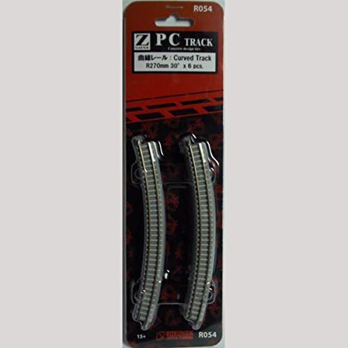 Rokuhan Z Scale R054 PC Curved Track R270 30 Degree Concrete z Scale Track