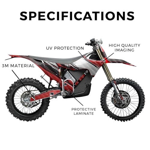 Image of Carbon Fiber Stark Varg MX 2023-2025 Graphics Kit Wrap - Grunge Stripe Red - Varg MX Skin - Premium 3M Vinyl Protective Wrap Decal Cover - Easy to Apply | Crafted in The USA by MightySkins