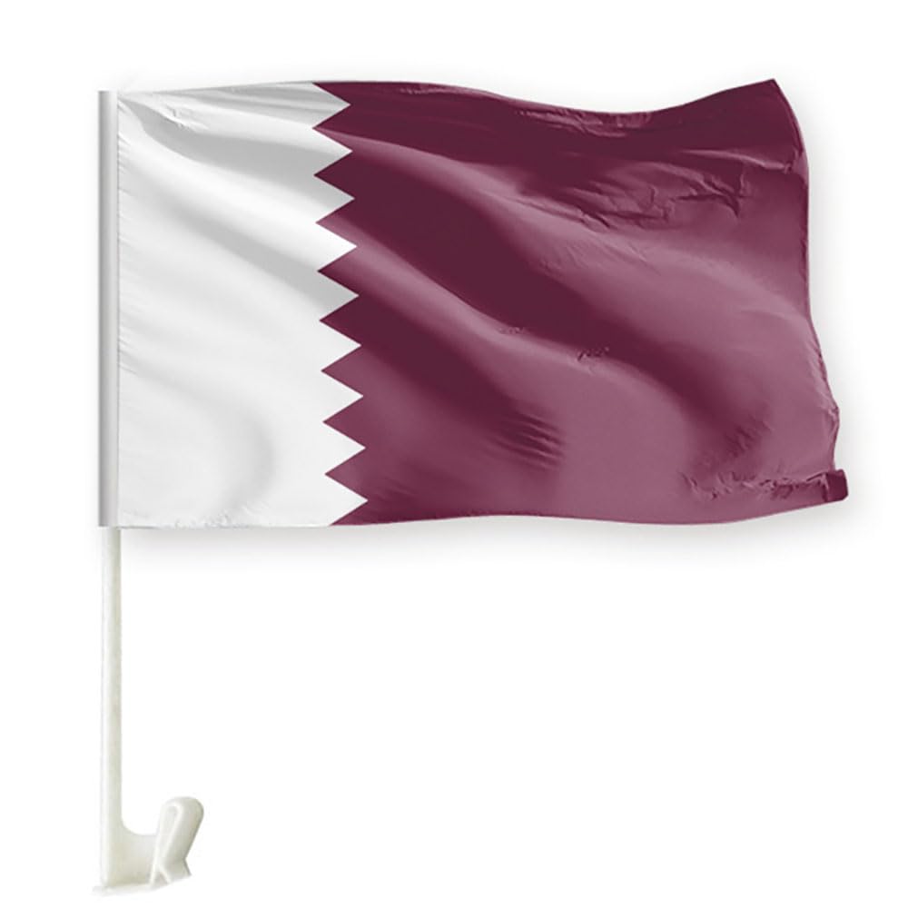 Drapeau de voiture Qatar pour vivre le jour de match entre supporters