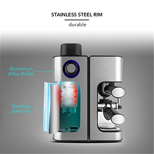 Generic Macchina da caffè 0.25L 5bar Macchina for caffè Espresso Macchina da caffè Costruito in Formato Latte Foam Semi… - immagine 6