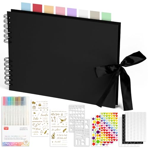 KASZOO Album fotografico fai da te, album fotografico fai da te, 80 pagine, può essere utilizzato come regalo di laurea, regalo di compleanno, San Valentino, anniversario e molto altro ancora