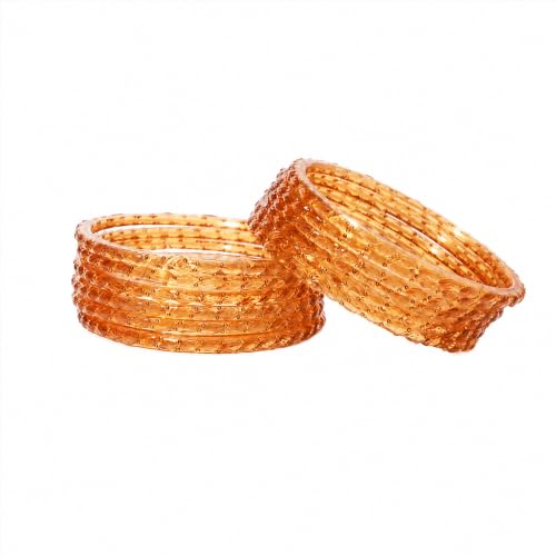 Image of Raindrop Crystal Glass Bangles, Pack of 12