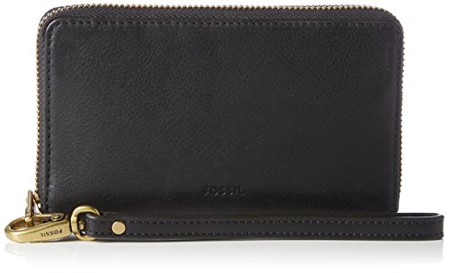 Preisvergleich Produktbild Fossil Damen Emma Geldbörse, Schwarz (Black), 2.54x9.5250000000000004x15.24 cm