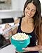 The Original Salbree Collapsible Silicone Microwave Popcorn Popper Maker Machine, Microwavable Bowl Holds 16 Cups, Uses Hot Air and Oil Always Optional - The Most Colors Available (Aqua)