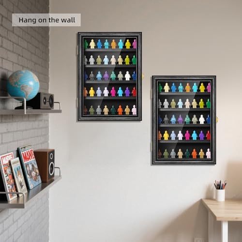 Minifigure Display Case - Mini Figure Display Case and Building Block Toy Cabinet Showcase for Miniature Collectibles Including Mini Brands and Thimbles - 2.4" Shelf Spacing and 98% UV Protection - image 6