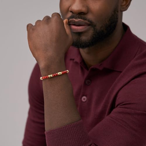 Fossil Herrenarmband All Stacked Up Beads Achat rot, JF04606710 – Ansicht 3