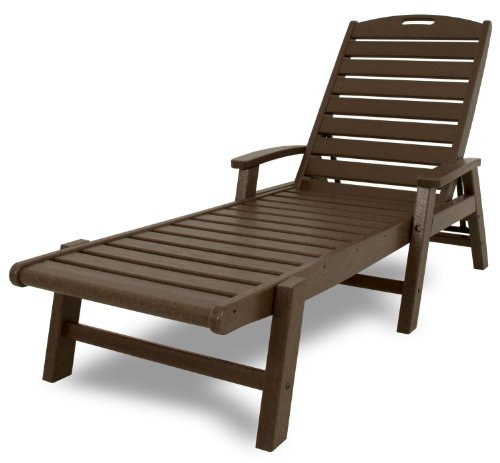Trex Outdoor Furniture Yacht Club Stackable Chaise Lounger With Arms, Vintage Lantern #TOP14