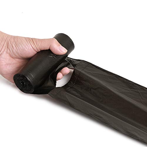 4-6 Gallon Recycled Trash Bags Biodegradable Trash Bags Compostable Garbage Bags Recycling Bags Degradable Waste Basket Liners Bags For Bathroom Kitchen Bedroom Living Room Office (Black, 100 Counts) #TOP4
