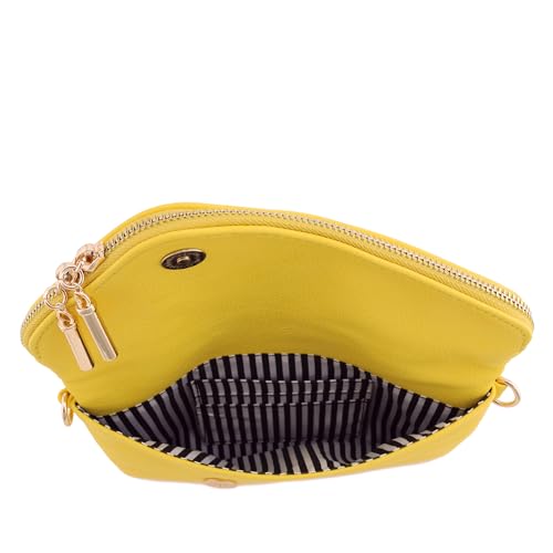 Image of FashionPuzzle Envelope Wristlet Clutch Crossbody Bag with Chain Strap