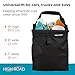 High Road TrashStash Hanging Car Garbage Bag with Push-Close Lid and Waterproof Bin for Car, SUV and Truck Seat Backs - Holds 3 Gallons of Car Trash (Black)