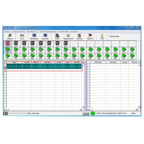 Kit Centralino telefonico 4 linee esterne 16 interni completo di 10 telefoni Professionali