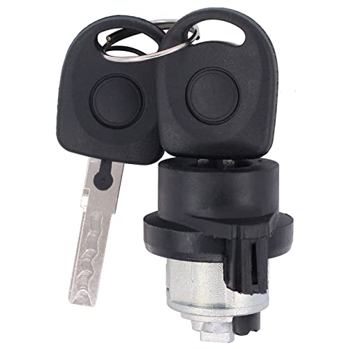 HouYeen Ignition Lock Barrel Cylinder with Keys for Seat Leon Ibiza for VW Golf V Polo Caddy for Audi A1 A2 A3 A4 Q3