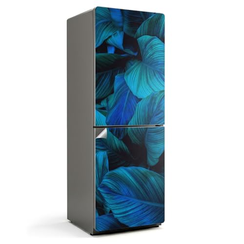 Vinilo adhesivo premium diseño hojas azules pegatinas de nevera 70x190 2
