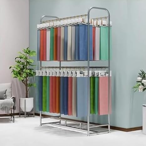 Floor-Standing Fabric Display Rack for Commercial Textile Storage and Organization（Single Layer,120 * 40 * 180） image 2