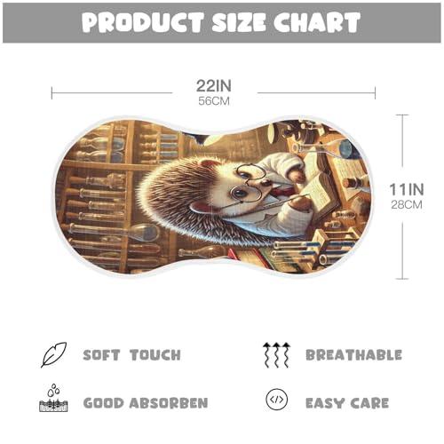 Hedgehog Baby Burp Cloths Burp Cloth Rags Cotton Burp Clothes Absorbent Muslin Burp Cloths Soft for Girl Unisex Boy Newborn 1 Pack 22x11 Inches2