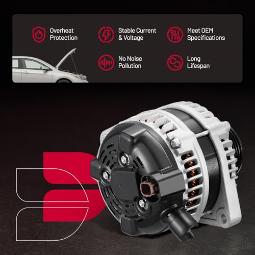 Image of BDFHYK Alternator Compatible with Honda Odyssey 2014-2017 3.5L V6 Replace 11775,400-52718R,31100-RV0-A11,31100-RV0-A11RM,31100RV0A11RM,104211-8520,1042118520,31100-RV0-A11,31100-RV0-A11RM