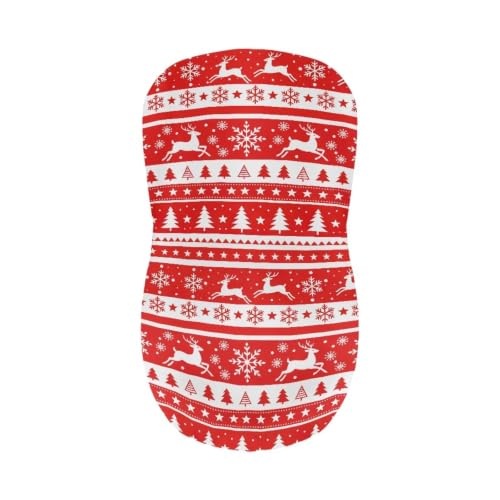 Image of Christmas Tree Stripes Bar Stool Covers,4 Pack Stretch Waterproof Bar Stool Chair Cover for Dining Room Cafe Furniture Chair Seat Protectors Seat Covers