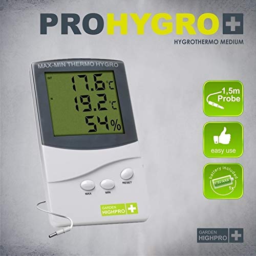 Garden Highpro Thermo higrómetro de Medium