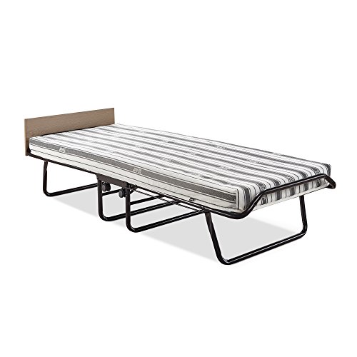 JAY-BE New Supreme Folding Bed with Airflow Mattress and Automatic Folding Legs, Black, Single