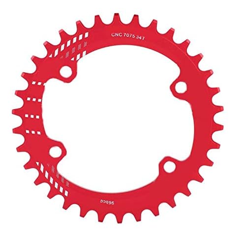 Fahrradkettenblatt, BCD 96MM schmal breit 32T 36T 38T Kettenblatt Einzelkettenblatt für M6000 M7000 M8000(38T-Schwarz) Cover