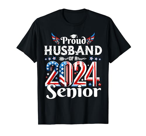 Senior 2024 Husband Graduate USA Patriotic Class of 2024 Camiseta
