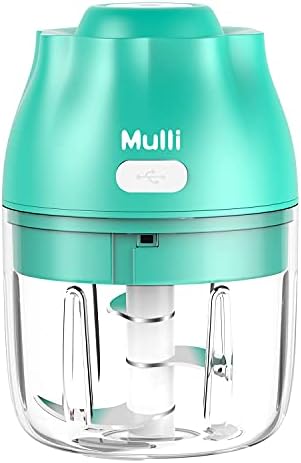 Electric Garlic Chopper,Mulli Mini Food Processor, Portable Rechargeable Mincer for Vegetables/Spices/Seasoning/Baby Food,BPA Free
