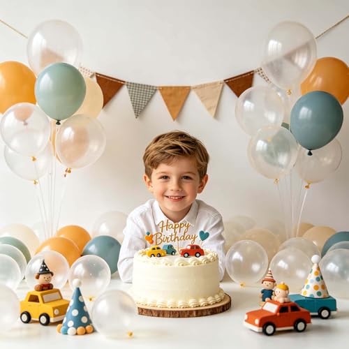 Image of Clear Balloons 110Pcs, 5 Inch Small Latex Party Balloons, Mini Thick Clear Birthday Balloons for Birthday Wedding Baby Showe Decorations.