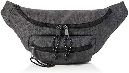 Amazon Basics Bum Bag with Double Pocket, 3L, Black