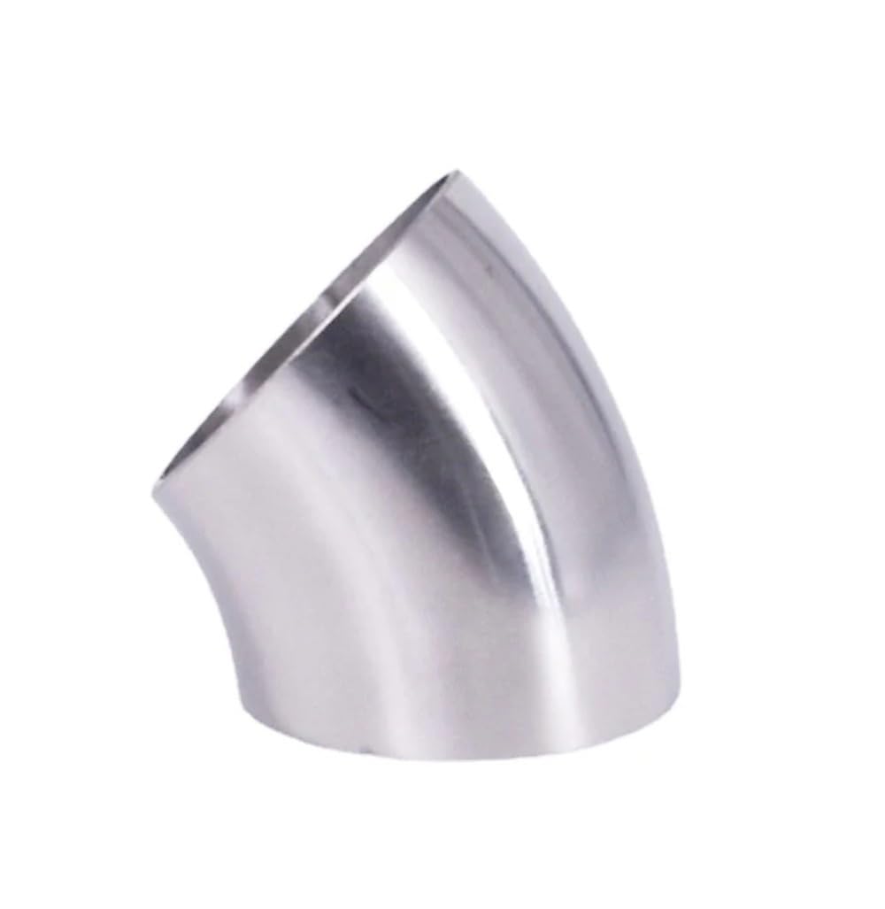 Raccordo for Tubi In Acciaio Inossidabile Lucidato A Gomito Con Saldatura A 45 Gradi for Uso Alimentare Sanitario 1 Pezzo(89mm)