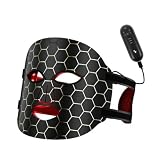 BEPER P302VIS100 Maschera Viso LED 7 Colori, Face mask con 288 LED, Terapia Luce Anti-Age, Ricaricabile USB-C con Telecomando, per Tutti i Tipi di Pelle