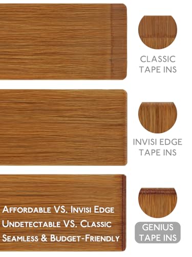 Image of WENNALIFE Genius Tape in Hair Extensions Human Hair, Invisible Tape in