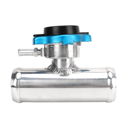 Haofy Cuello de Llenado de Manguera de Radiador de Aluminio, Tubo de 32 Mm con Depósito de Refrigerante con Indicador de Temperatura para de Enfriamiento de Motor de Automóvil, para Personalización