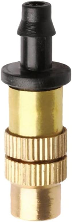 5pcs Threaded Brass Mist Nozzle Misting Spray Sprinkler Gardening Water Cooling Adjustable for Spray Garden Lawn Irrigation