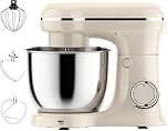 AIZYZYO Stand Mixer 1500w with 6 L Stainless Steel Bowl Electric Food Mixer Kitchen Mixer Can be used for kneading dough, beating eggs (white)