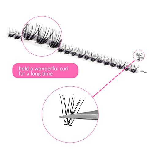 Fenshine Cluster Lashesindividual Lashes Wide Stem 0.07D 20D Curl Mix 8-14Mm Length Diy Eyelash Extension Individual Soft False Lashes For Personal Use At Home #TOP5