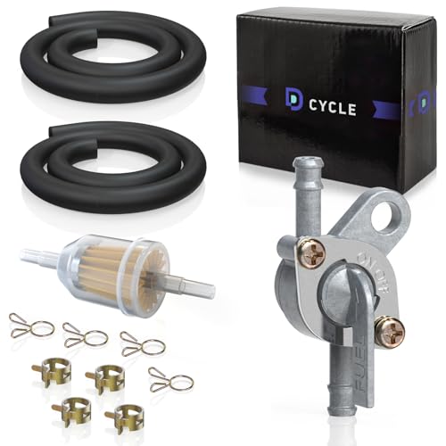 D-Cycle 燃料タンクバルブ 燃料コック オフロンスイッチ ヤマハ TTR125 TTR230 TTR250 WR450F ビッグベア 350 ウォーリア 350 スズキ LTZ400 クアッドスポーツ 400 ATV 汎用 燃料フィルター付き [並行輸入品]