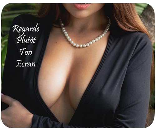 Tapis de Souris Humour Poitrine Femme Sexy Seins décolleté Haute qualité de Glisse Confortable Doux idée Cadeau Anniversaire Noël fête Homme ami collegue Mouse Pad...