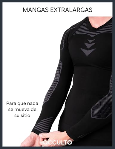 Occulto Ropa termica Esqui Hombre (Modelo: James) Negro Gris XL - imagen 5