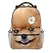 Hund mit Blumendruck Rucksack Drucken Laptop Wasserdicht Anti-Diebstahl Casual Rucksack Tasche USB Ladeanschluss Rucksack Unisex, Schwarz , Einheitsgröße