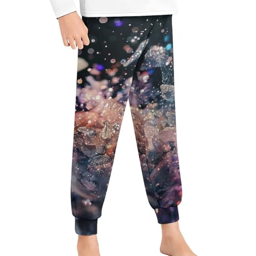 Purple Glittery SparklesChildren's Home Pajamas, Simple And Versatile, Suitable for Daily Wear160CM