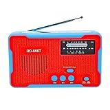 JINGLING Zaklamp noodradio, solar handslinger, noodradio, overlevingsuitrusting, USB-oplaadbare powerbank 2200 mAh met zaklamp, SOS-alarm