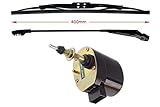 Wischerblatt 400mm lang Wallentin & Partner 12V Wischermotor, Wischerarm 400mm, Wischerblatt 400mm  Scheibenwischermotor Set